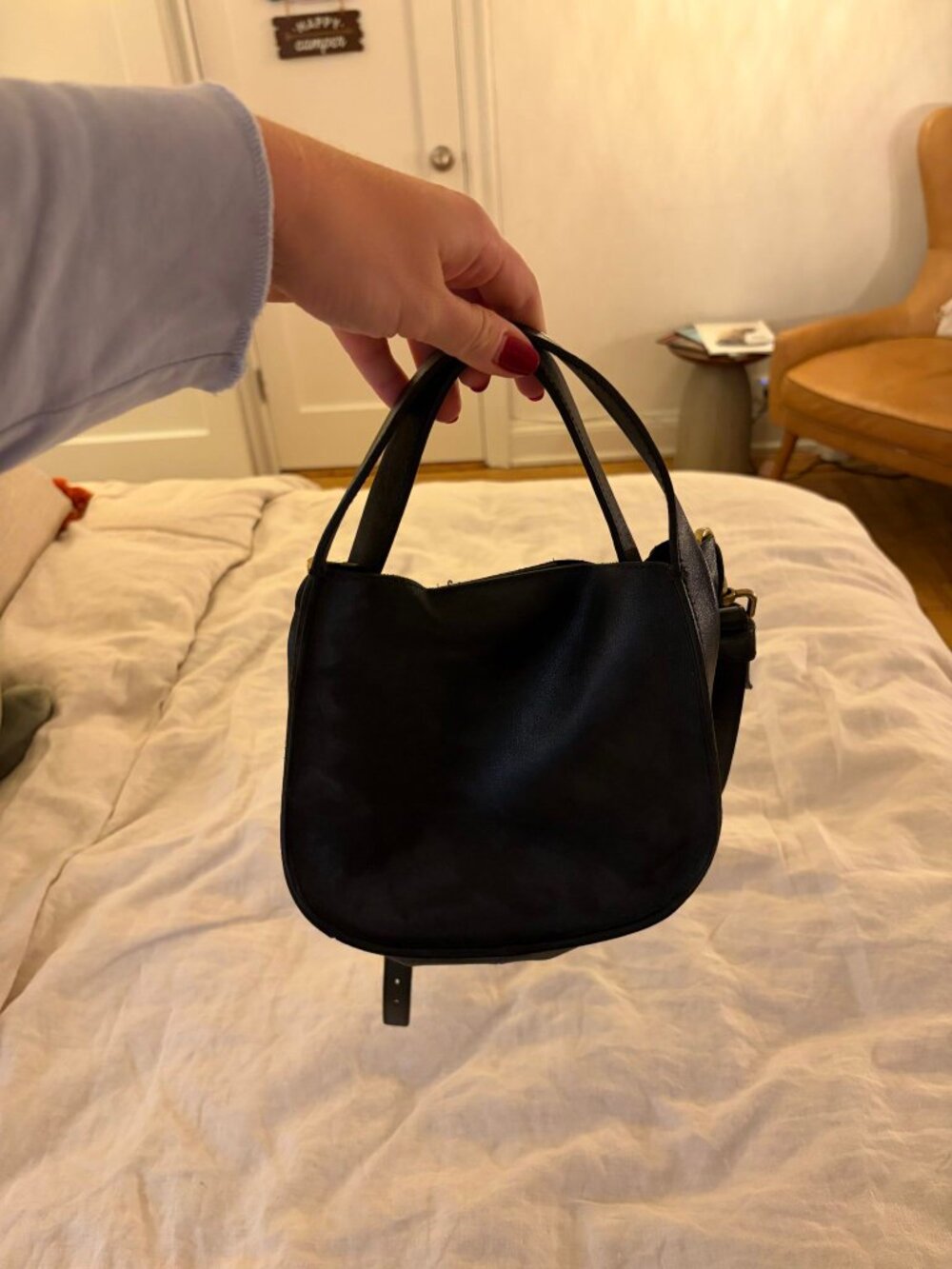 Madewell Small Transport Crossbody True Black Leather Bag